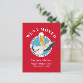 Carte Postale Amusante Vague Pélican Déplacement Faire-part Naut (Debout devant)