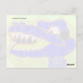 Carte Postale Amusants Alligator bleu Crocodile Cercles Rétro Mo (Dos)