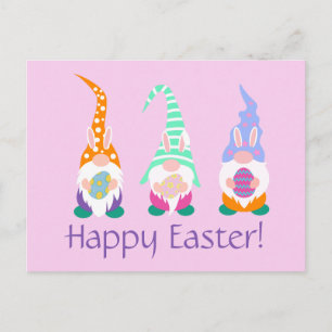 Carte Postale Amusants gnomes de Pâques joyeux aux oreilles de l