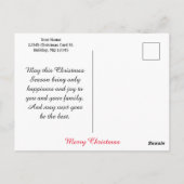 Carte Postale Amusants Joyeux Noël Snowman Holiday (Dos)