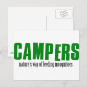 Carte Postale Amusants modèles de camping (Devant / Derrière)