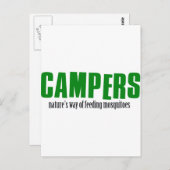 Carte Postale Amusants modèles de camping (Devant / Derrière)