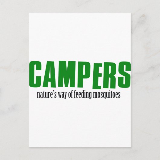 Carte Postale Amusants modèles de camping (Devant)