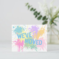Amusants Nous avons Moved Pastel Paint Splash Cart
