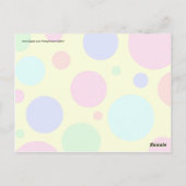 Carte Postale Amusants Pois colorés sur Jaune (Dos)