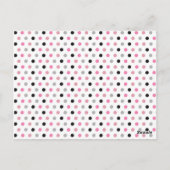 Carte Postale Amusants pois roses Merci (Dos)