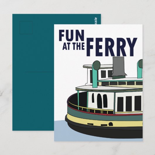 Carte Postale Amusement Au Voyage En Bateau De Ferry (Devant / Derrière)