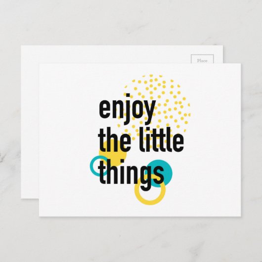 Carte Postale Amusement branché design heureux de Profitez des c (Devant / Derrière)