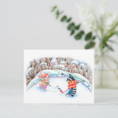 Carte Postale Amusement de hockey (Debout devant)