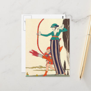 Carte Postale Amusement de Red Bow par George Barbier