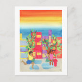 Carte Postale Amusement de rue d'été (Devant)