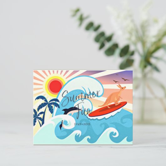 Carte Postale Amusement d'été aux antipodes (Debout devant)