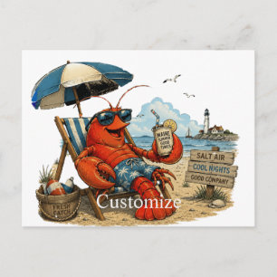 Carte Postale Amusement d'été Homard du Maine Thunder_Cove