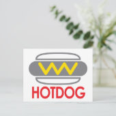 Carte Postale Amusement d'icône Hotdog (Debout devant)