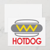 Carte Postale Amusement d'icône Hotdog (Devant / Derrière)