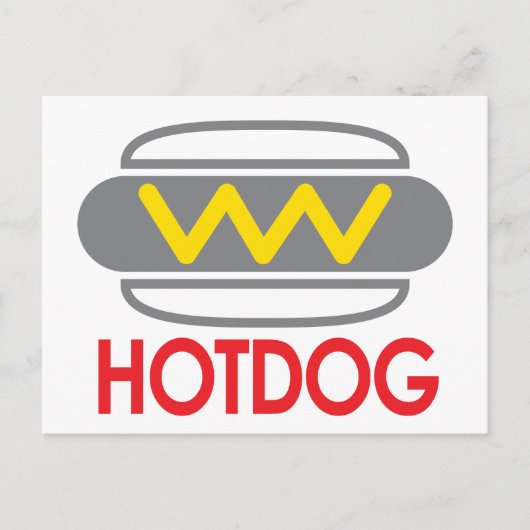 Carte Postale Amusement d'icône Hotdog (Devant)