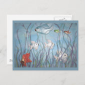 Carte Postale amusez-vous avec le poisson de la marque (Devant / Derrière)