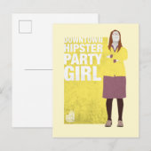 Carte Postale Amy | Downtown Hipster Party Girl (Devant / Derrière)