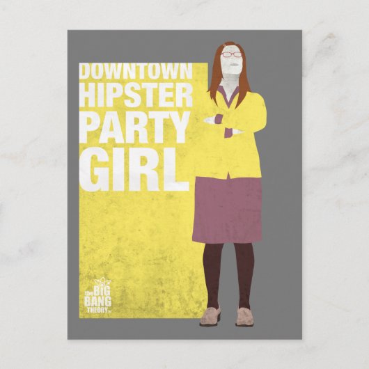 Carte Postale Amy | Downtown Hipster Party Girl (Devant)
