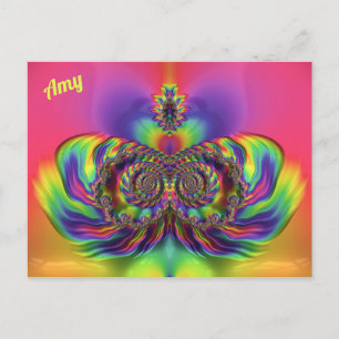 Carte Postale AMY ~ Motif de conception 3D ~ Multi Couleurs