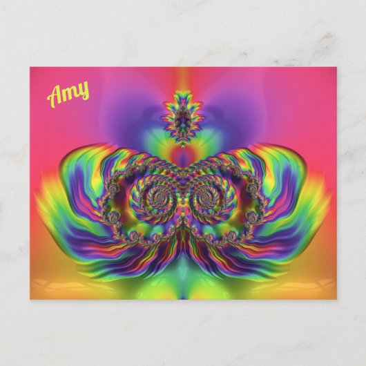 Carte Postale AMY ~ Motif de conception 3D ~ Multi Couleurs (Devant)