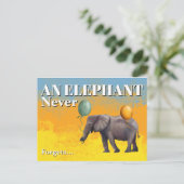 Carte Postale An Elephant Never Forgets Postcard (Debout devant)