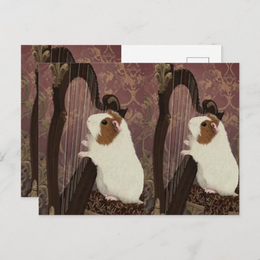 Carte Postale An Evening Recital – Artistic Guinea Pig Postcard (Devant / Derrière)