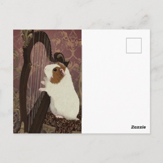 Carte Postale An Evening Recital – Artistic Guinea Pig Postcard (Dos)