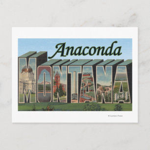 Carte Postale Anaconda, Montana - Scènes de grandes lettres