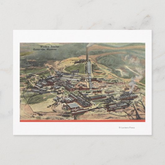 Carte Postale Anaconda, Montana - Washoe Smelter Vue depuis (Devant)