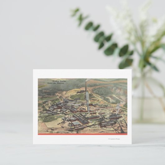 Carte Postale Anaconda, Montana - Washoe Smelter Vue depuis (Debout devant)