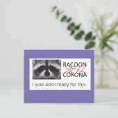 Carte Postale Anagramme raccoon Corona l'a reçu 19 faire le masq (Debout devant)