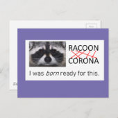 Carte Postale Anagramme raccoon Corona l'a reçu 19 faire le masq (Devant / Derrière)