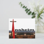 Carte Postale Anaheim CA Skyline avec Anaheim dans le ciel (Debout devant)