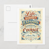 Carte Postale Anais Nin Courage Quotation  (Devant / Derrière)