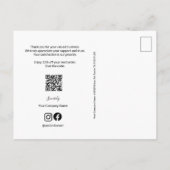 Carte Postale Analyser le code Remise prochaine commande Bleu Bl (Dos)