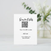 Carte Postale Analyser pour commander analyser le code QR ajoute (Debout devant)