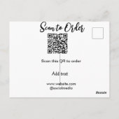 Carte Postale Analyser pour commander analyser le code QR ajoute (Dos)