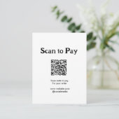 Carte Postale Analyser pour payer la commande QR code ajouter si (Debout devant)
