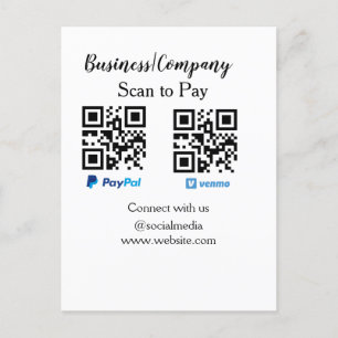 Carte Postale Analyser pour payer q r code paypal venmo ajouter 