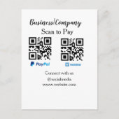 Carte Postale Analyser pour payer q r code paypal venmo ajouter  (Devant)