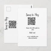 Carte Postale Analyser pour payer scanner code QR ajouter des dé (Devant / Derrière)