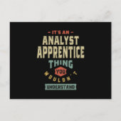 Carte Postale Analyste Apprentice Titre du travail Hommes Cadeau (Devant)