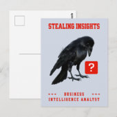 Carte Postale Analyste en intelligence d'affaires Crow (Devant / Derrière)