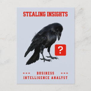 Carte Postale Analyste en intelligence d'affaires Crow