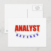 CARTE POSTALE ANALYSTE RETRAITÉ (Devant / Derrière)