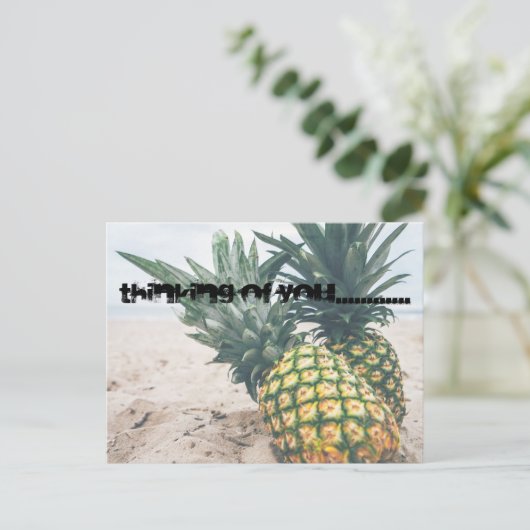 Carte postale ananas (Debout devant)