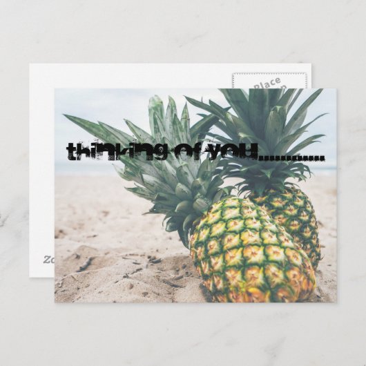Carte postale ananas (Devant / Derrière)