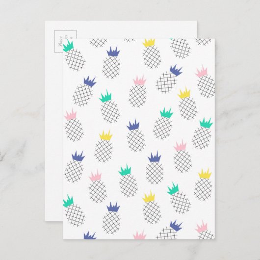 Carte Postale Ananas Abstrait 2 (Devant / Derrière)