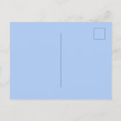 Carte Postale Ananas blanc chic sur fond bleu (Dos)
